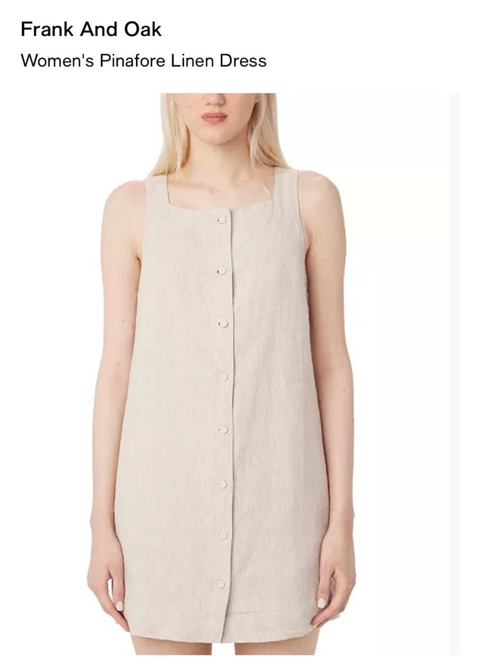 Frank And Oak Linen Pinafore Dress